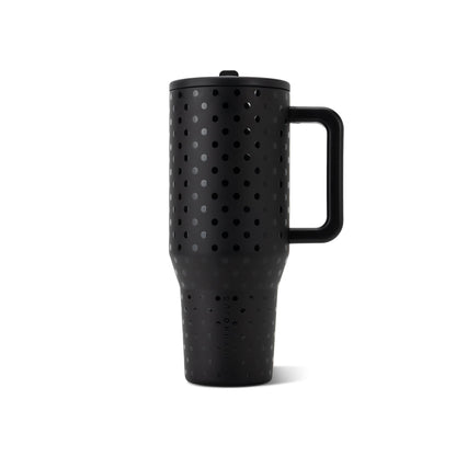 HydroJug Traveler 32oz, Insulated Water Bottle with Handle, Brown Leopard