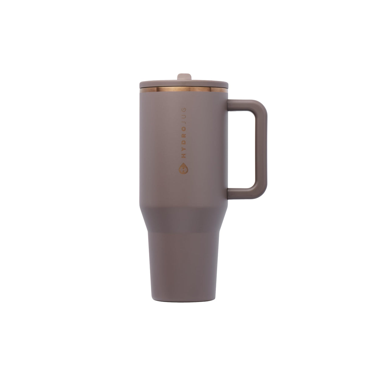 HydroJug Traveler 32oz, Insulated Water Bottle with Handle, Brown Leopard