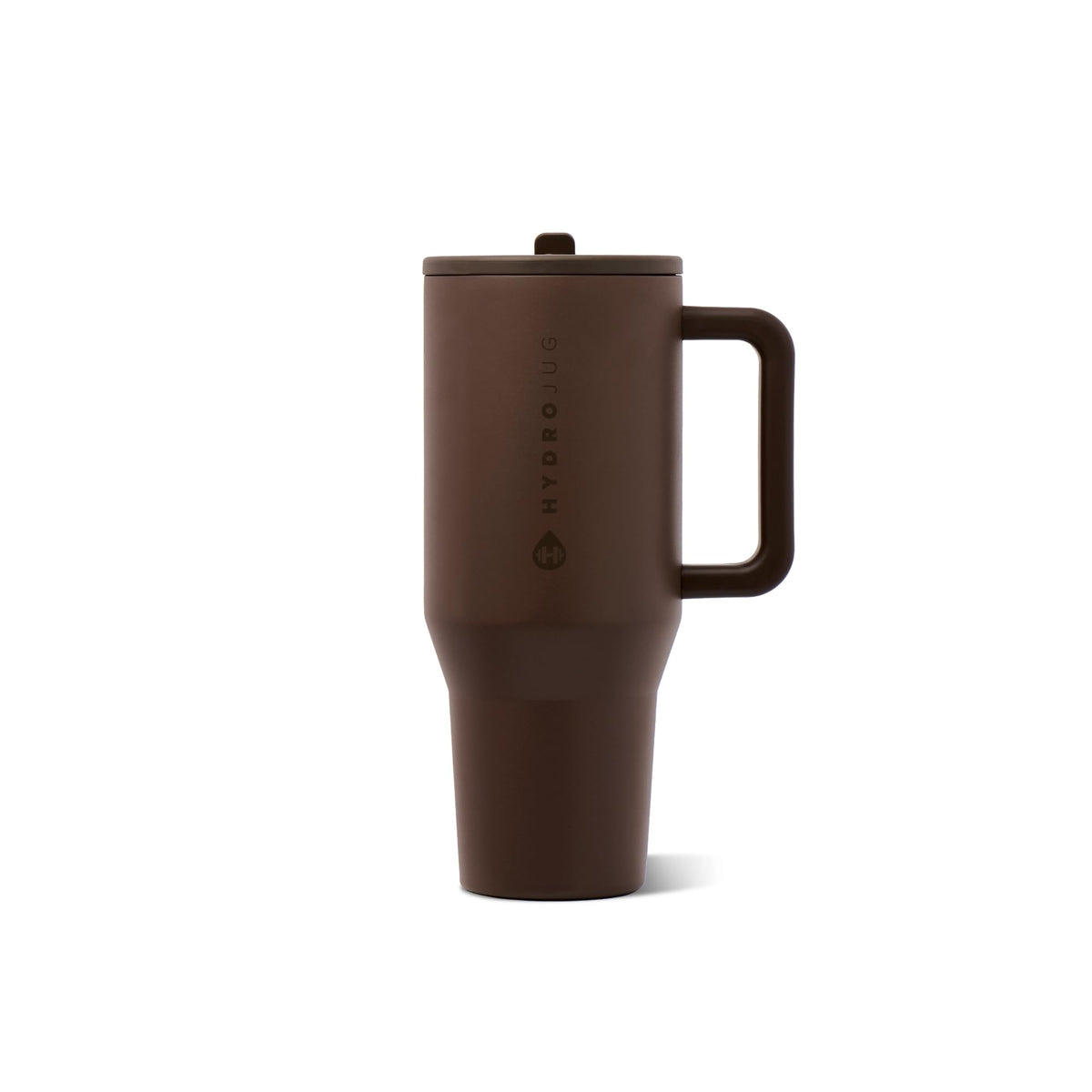 HydroJug Traveler 32oz, Insulated Water Bottle with Handle, Brown Leopard