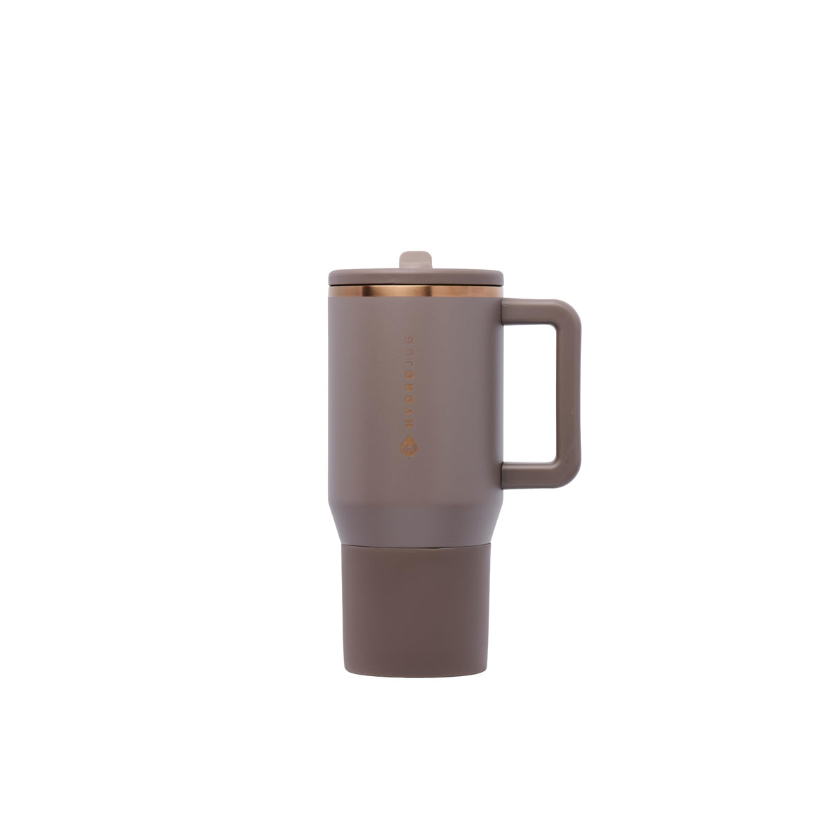 HydroJug Traveler 32oz, Insulated Water Bottle with Handle, Brown Leopard
