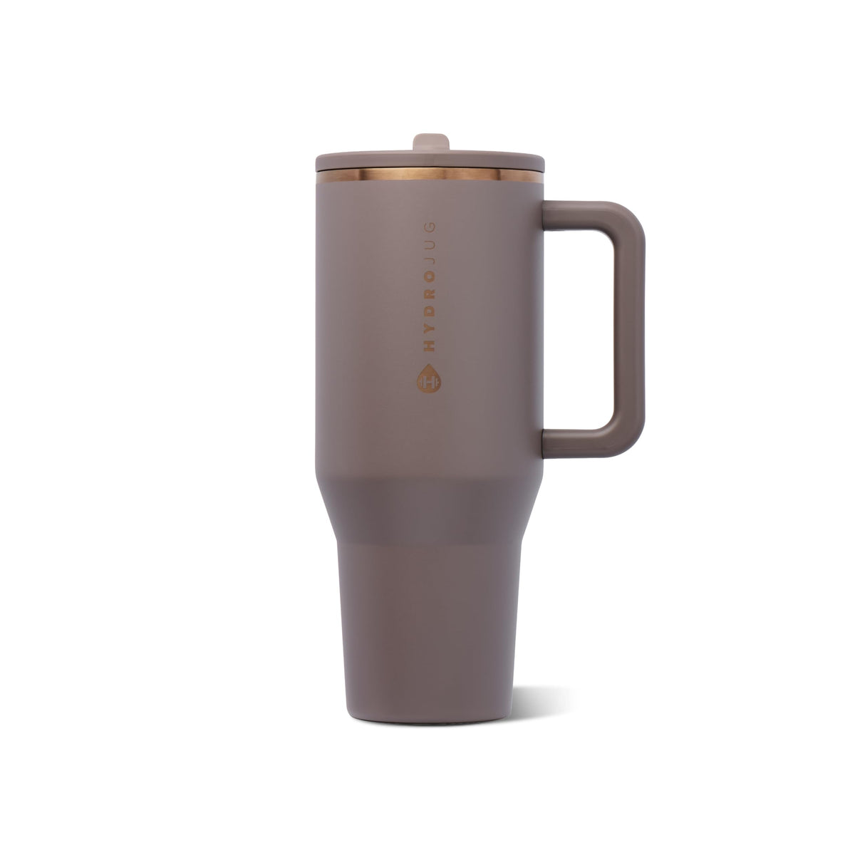 HydroJug Traveler 32oz, Insulated Water Bottle with Handle, Brown Leopard