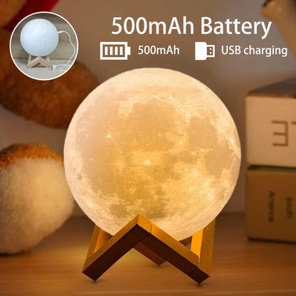 CPLA Moon Lamp Upgrade 128 Colors, 3D Printing Night Light, 5.9inch