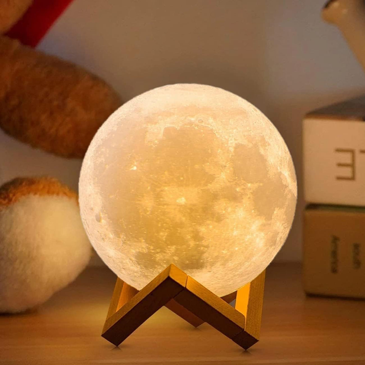 CPLA Moon Lamp Upgrade 128 Colors, 3D Printing Night Light, 5.9inch