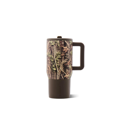 HydroJug Traveler 32oz, Insulated Water Bottle with Handle, Brown Leopard