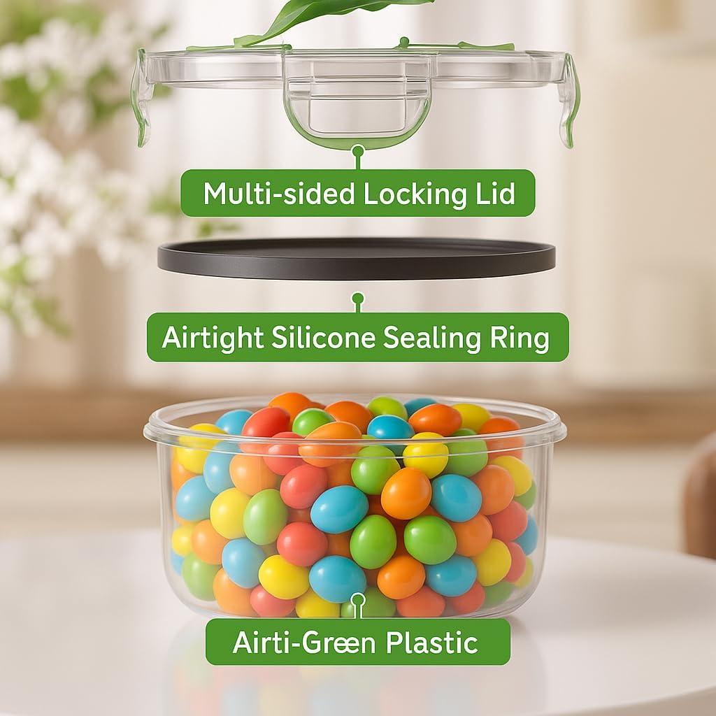 50 Pcs Large Food Storage Containers with Lids Airtight -85 OZ to Small Box