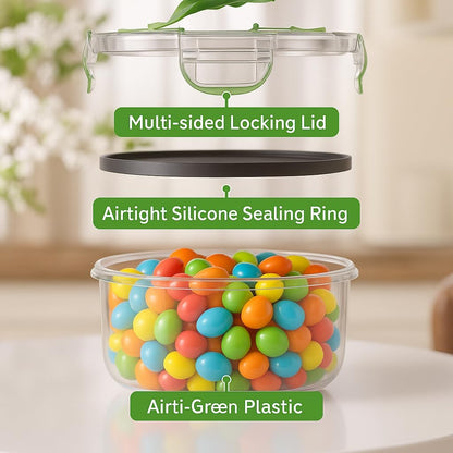 50 Pcs Large Food Storage Containers with Lids Airtight -85 OZ to Small Box