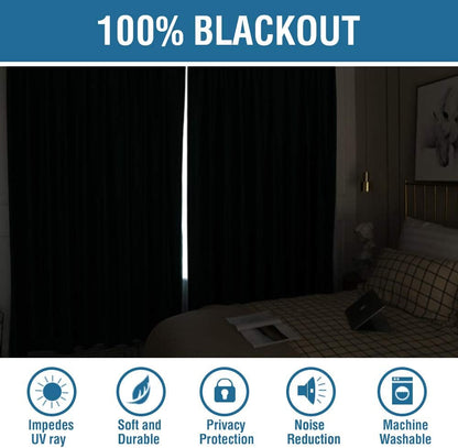 H.VERSAILTEX Linen Blackout Curtains 108 Inch Long 100% Blackout Heavy-Duty Draperies for Living Room Bedroom Thermal Insulated Textured Window Treatment Anti Rust Grommet, 2 Panels, Bright White