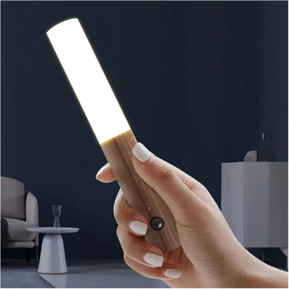 1pc Intelligent Human Body Induction Night Light LED Rechargeable Corridor Cabinet Wall Household Toilet(Type 1)