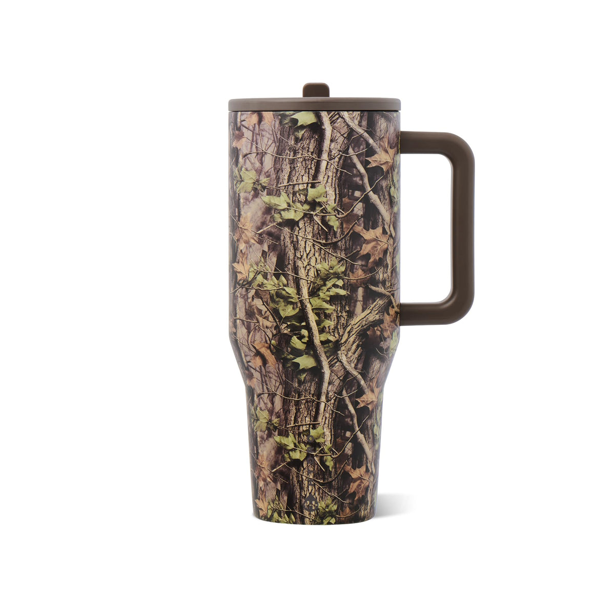 HydroJug Traveler 32oz, Insulated Water Bottle with Handle, Brown Leopard
