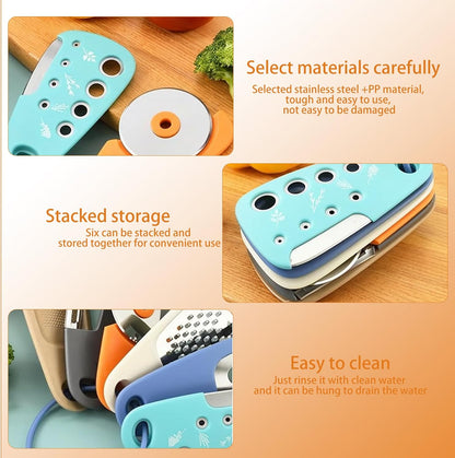 Kitchen Gadgets Set 6 Pieces, Stainless Multi Function Detachable