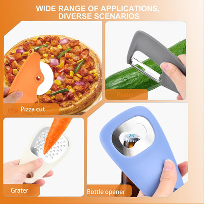 Kitchen Gadgets Set 6 Pieces, Stainless Multi Function Detachable