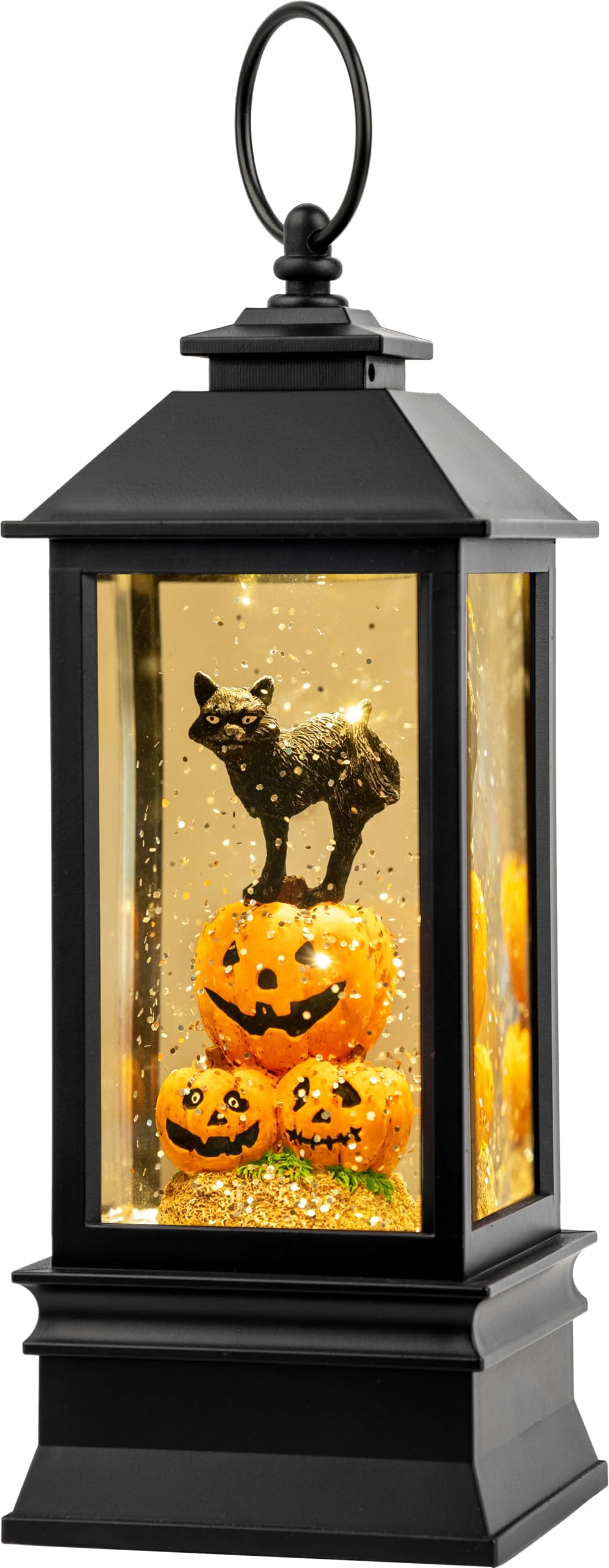 Christmas Snow Globe Lantern Water Glittering Cardinal with Music, USB Lined/Battery Operated Lighted Lantern for Christmas Festival Decoration Gifts