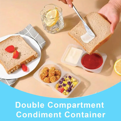 Pure Future 20-Pack Reusable Double Compartment Snack Containers with Lids