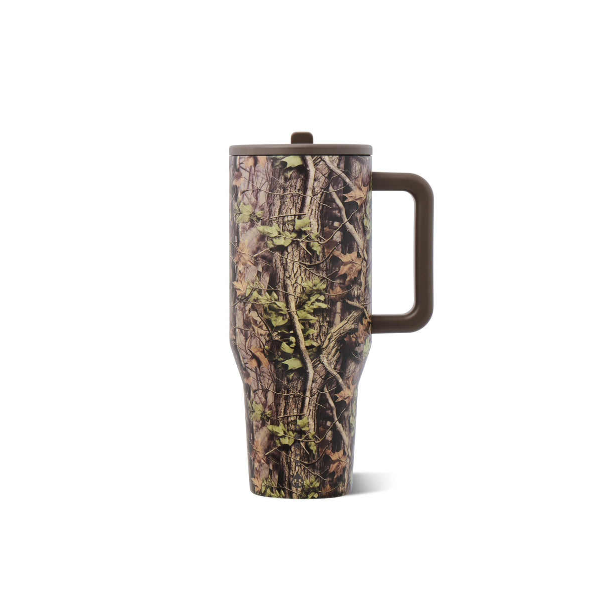 HydroJug Traveler 32oz, Insulated Water Bottle with Handle, Brown Leopard