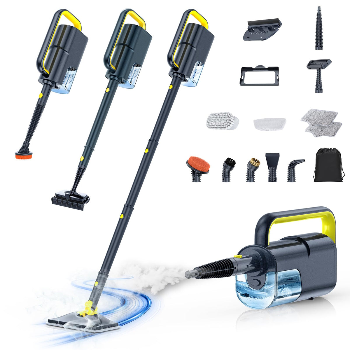 10-in-1 Steam Mop, Handheld Steam Cleaner & Steam Mops for Floor Cleaning