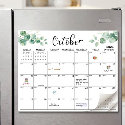 Family Calendar 2027 with 600 Stickers & Pocket, 14.6"x19.7"