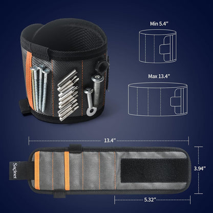 2 Pack Tool Belt Magnetic Wristband for Screws, Gifts for Men Dad