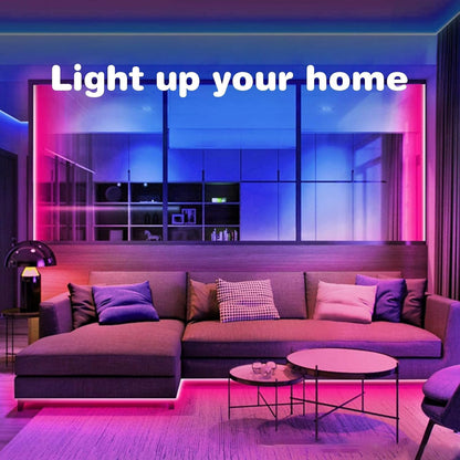 Ksipze 100ft led Lights Strip for Bedroom, Smart Music Sync RGB Color Changing with App and Remote Control, Power Supply Led Strip Lights Lumiere LED for Room Home Party Decoration
