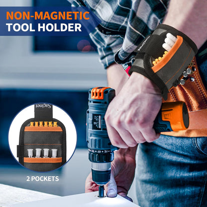 2 Pack Tool Belt Magnetic Wristband for Screws, Gifts for Men Dad