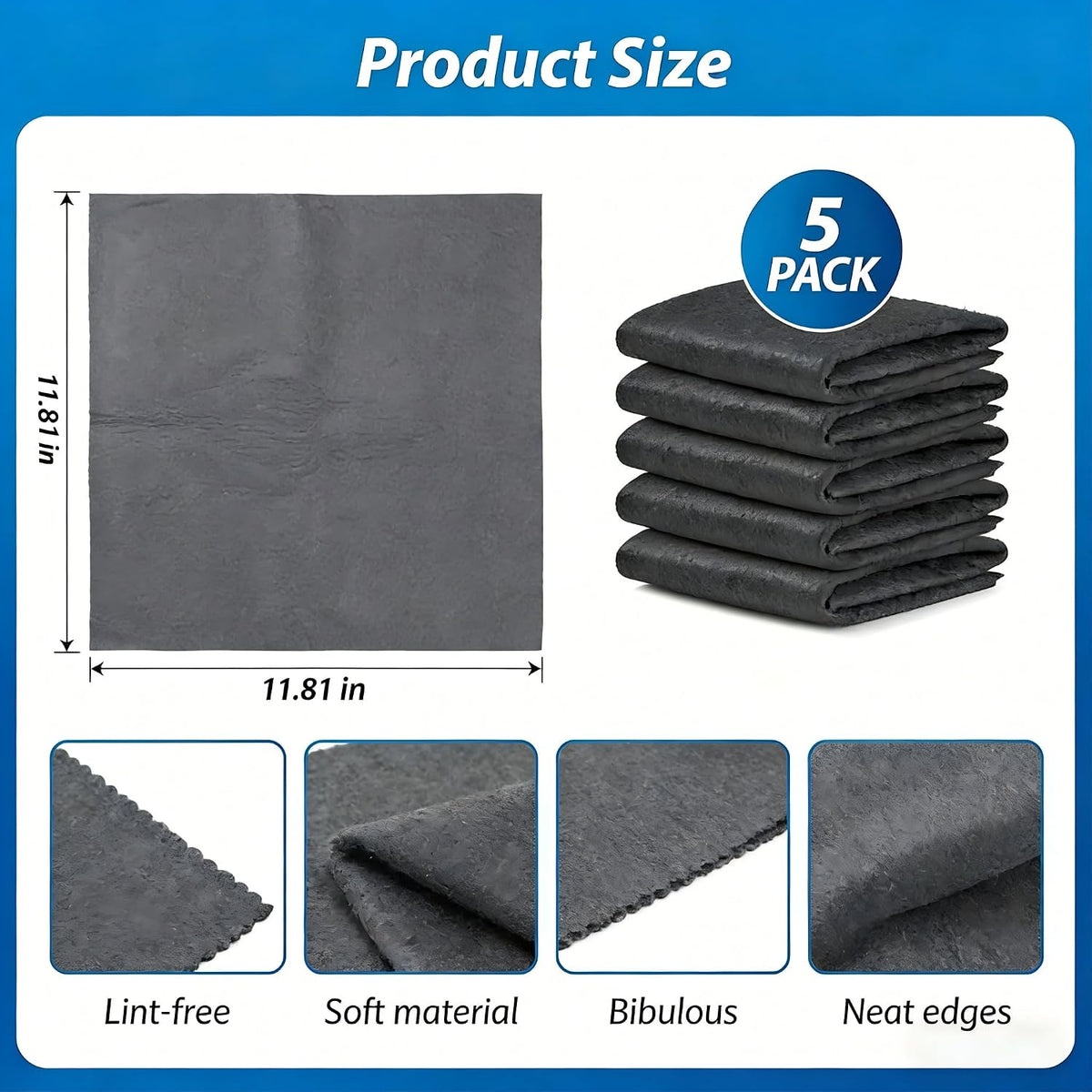Upgrade Thickened Magic Cleaning Cloths (5 Pcs,11.8inx11.8in)