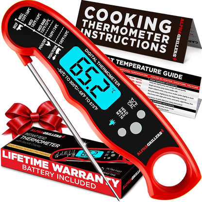 Alpha Grillers Meat Thermometer Digital Stocking Stuffers Gifts for Men Dad