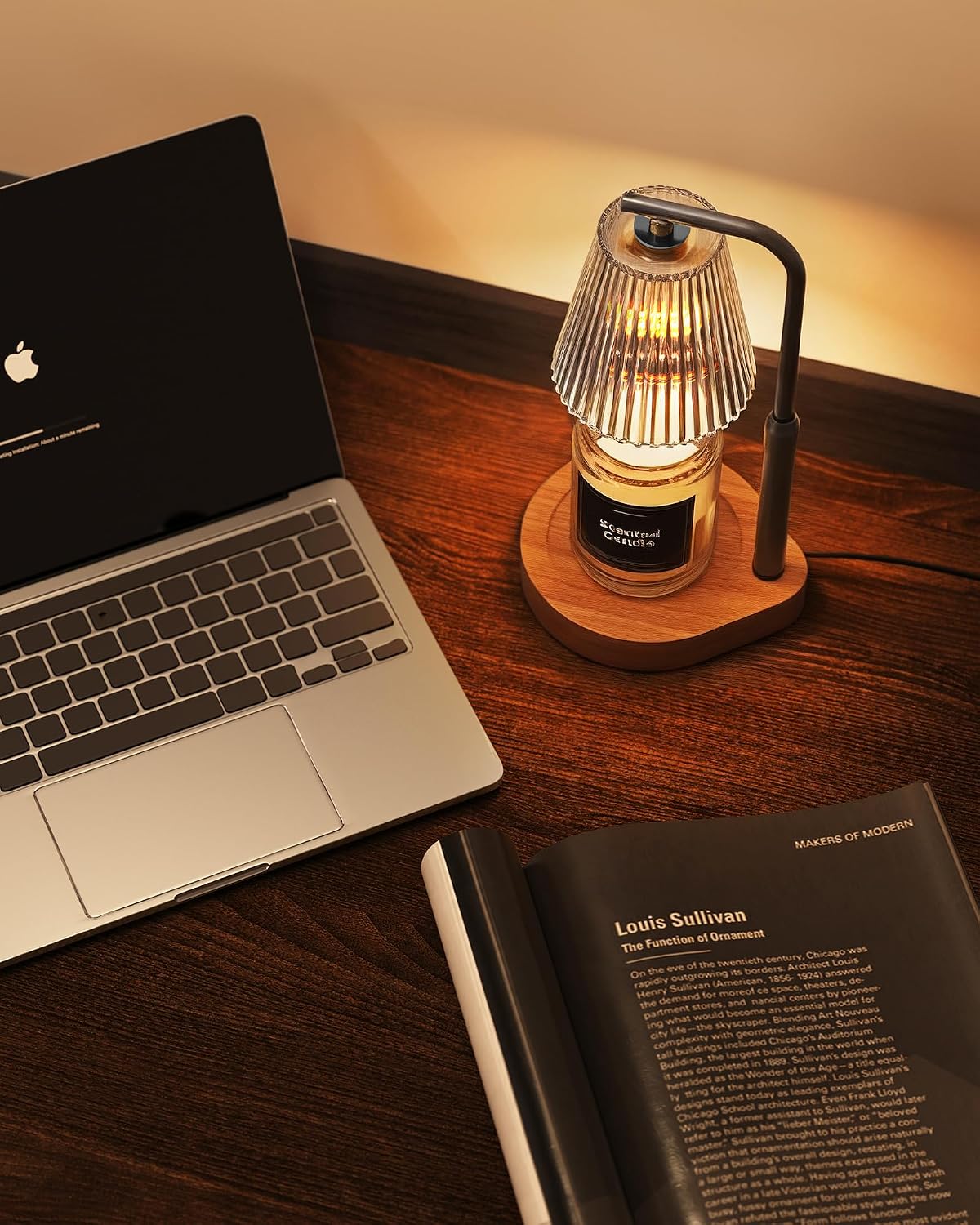Candle Warmer Lamp with Timer & Dimmer Compatible with Yankee Candles, Adjustable Height Candle Warmer for Jar Candles, Wax Melt Lamp with 2 Bulbs,Glass,Home Decor & Gifts