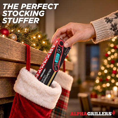 Alpha Grillers Meat Thermometer Digital Stocking Stuffers Gifts for Men Dad