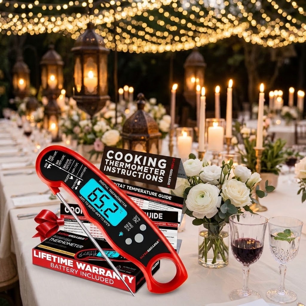 Alpha Grillers Meat Thermometer Digital Stocking Stuffers Gifts for Men Dad
